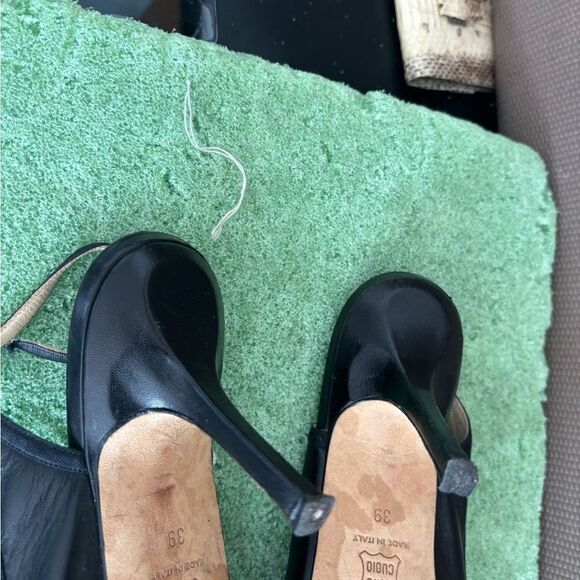 Jimmy Choo Leather High Heels classic pumps slingback shoes pointy toe - Picture 4 of 10